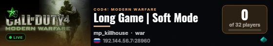 Long Game | Soft Mode live status badge