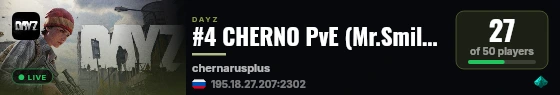 #4 CHERNO PvE (Mr.Smile) The Expendables DayZ by Dr.Day live status badge