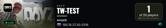 TW-TEST live status badge