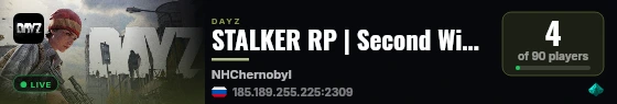 STALKER RP | Second Wind Project | discord.gg/5c6YZVDsNY live status badge