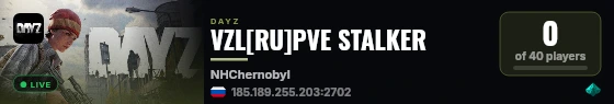 VZL[RU]PVE STALKER live status badge