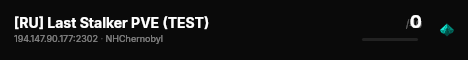 [RU] Last Stalker PVE (TEST) live status badge
