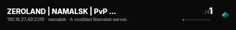 ZEROLAND | NAMALSK | PvP | 1PP | HARDCORE live status badge