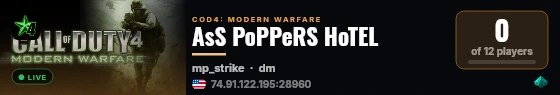 AsS PoPPeRS HoTEL live status badge