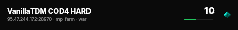 VanillaTDM COD4 HARD live status badge