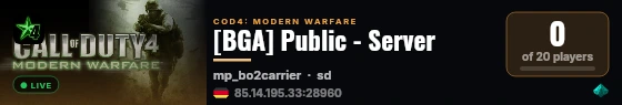 [BGA] Public - Server live status badge