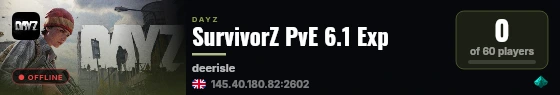 SurvivorZ PvE 6.1 Exp live status badge