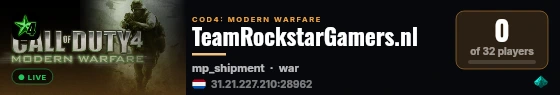 TeamRockstarGamers.nl live status badge