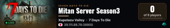 Mitan Server Season3 live status badge