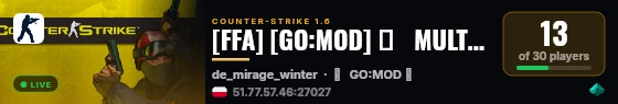 [FFA] [GO:MOD] ★   MULTI-HEAD   ★ live status badge