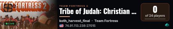 Tribe of Judah: Christian TF2 live status badge