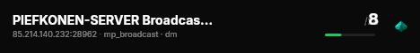 PIEFKONEN-SERVER Broadcast 24/7 live status badge