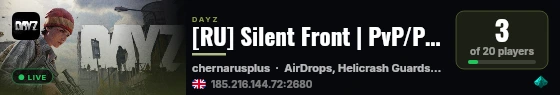 [RU] Silent Front | PvP/PvE | AI Bots | Airdrop | No Raid live status badge