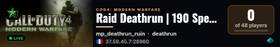 Raid Deathrun | 190 Speed | Round 1/10 | raid-gaming.net | Special Events, Ghost Run | Custom Death Run Mod live status badge