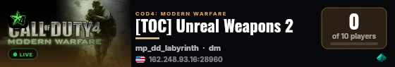 [TOC] Unreal Weapons 2 live status badge