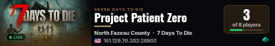 Project Patient Zero live status badge