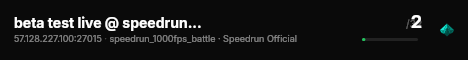 beta test live @ speedrun16.com live status badge