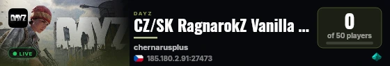 CZ/SK RagnarokZ Vanilla Chernarus live status badge
