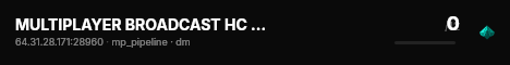 MULTIPLAYER BROADCAST HC FFA 24/7 live status badge