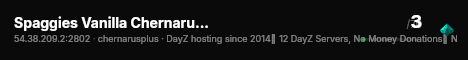 Spaggies Vanilla Chernarus Orange - Hosted by Jack live status badge