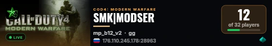 SMK|MODSER live status badge