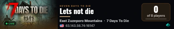 Lets not die live status badge