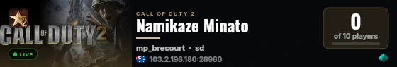 Namikaze Minato live status badge