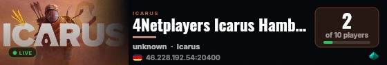 4Netplayers Icarus Hamburg live status badge
