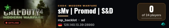 sMv | Promod | S&D live status badge