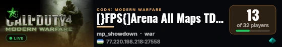 [}FPS{]Arena All Maps TDM live status badge