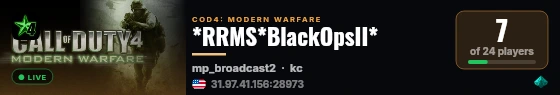 *RRMS*BlackOpsII* live status badge
