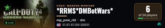 *RRMS*DMBotWars* live status badge