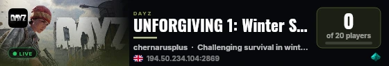 UNFORGIVING 1: Winter Survival PVE live status badge