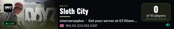 Sloth City live status badge
