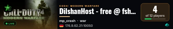 DilshanHost - free @ fshost.me live status badge