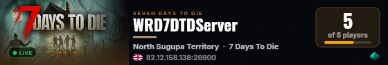 WRD7DTDServer live status badge
