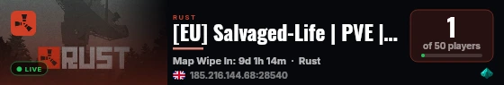 [EU] Salvaged-Life | PVE | NPC | ZOMBIES | live status badge