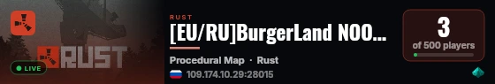 [EU/RU]BurgerLand NOOB FRIENDLY live status badge