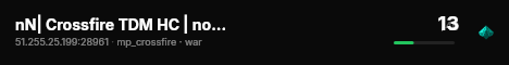 nN| Crossfire TDM HC | noname.zone live status badge