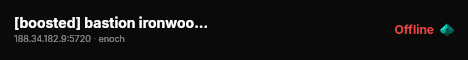 [boosted] bastion ironwood / pve / high fps / survival #2 live status badge