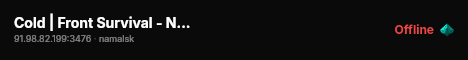 Cold | Front Survival - No Trader * KOS Allowed / Hardcore live status badge