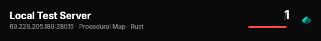 Local Test Server live status badge