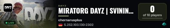 MIRATORG DAYZ | SVININA | OKORO4OK | GOVYADINA live status badge