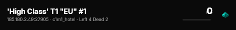 'High Class' T1 "EU" #1 live status badge