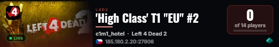 'High Class' T1 "EU" #2 live status badge