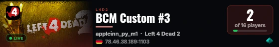 BCM Custom #3 live status badge