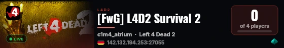 [FwG] L4D2 Survival 2 live status badge