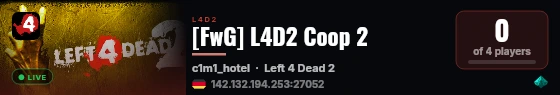 [FwG] L4D2 Coop 2 live status badge