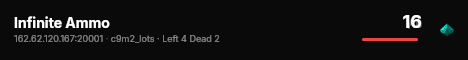 Infinite Ammo live status badge