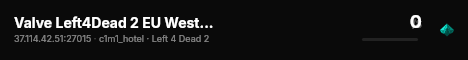 Valve Left4Dead 2 EU West Server (srcds402-fra2.274.34) live status badge